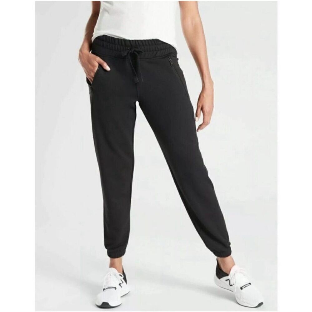 Athleta Bounce Back Jogger Black Women’s Large Zipper Pockets
